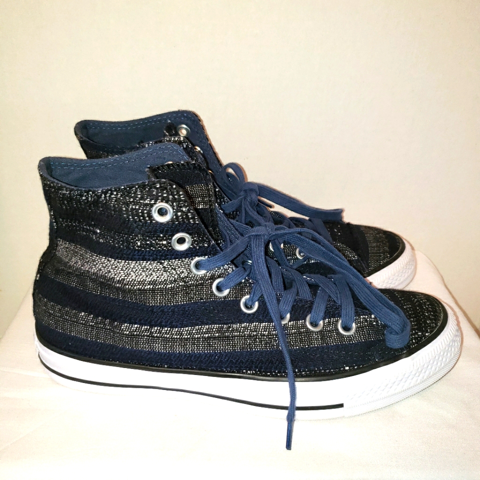 Converse Chuck Taylor All Star Black Multi Hi Top Sneakers Sz. Women 9. Mens 7.